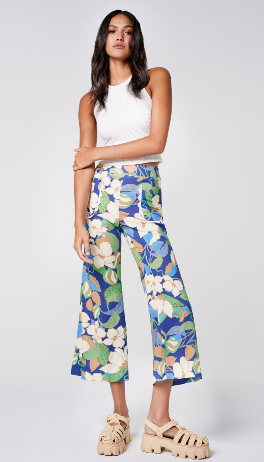 ShopSmythe Cropped Patch Pocket Pant | Bottoms