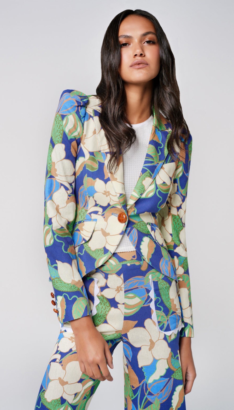 ShopSmythe Pouf Sleeve One Button Blazer | Blazers