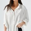 ShopSmythe Fluid Drop Shoulder Blouse | Tops