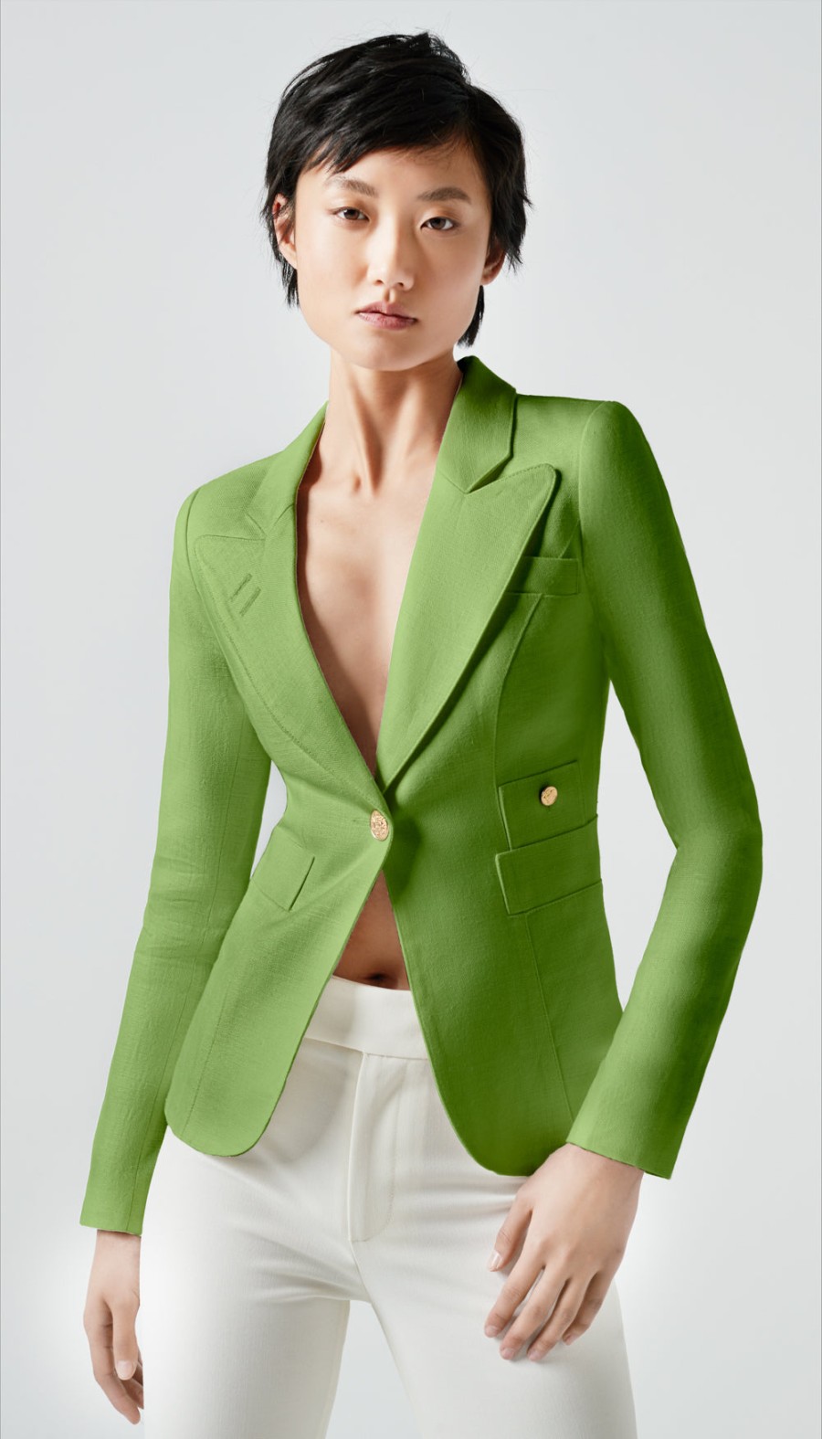 ShopSmythe Linen Duchess Blazer Grass | Duchess & Wrap Blazers